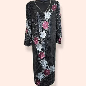 Vintage Amor Long Sleeve Sequin Dress